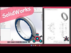 SolidWorks | 3D CAD EXERCISES 56 | StudyCadCam | Solution Tutorial |