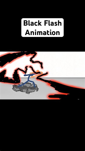 Black Flash Stickman Animation #flipaclip #stickman #animation #jjk #shorts