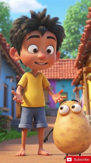 Dancing Potato in Indian Village 😂 #cartoon