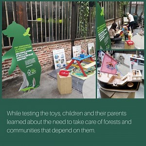 If there is one toy to stand the test of time, it’s a toy made out of wood. Wooden toys have been a hit with generations of children. They inspire creativity and, if sourced responsibly, teach us to take care of the world's forests. Lidl France, an FSC promotional licence holder, aims to use only 100 per cent recycled and/or FSC-certified materials for their wooden articles – including toys. In 2019, together with FSC France, they organized an event to promote sustainable toys sourced from FSC-c