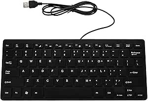 Wired Keyboard Silent Quiet Keyboard 78 Keys Portable Computer Keyboards Black USB Typewriter Keyboards Desk Accessories Cool Stuff Birthday forfor Teenage Boys Men Women