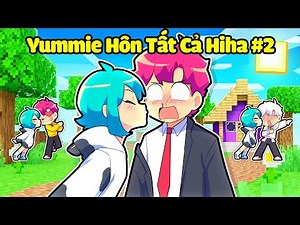 Hiha was surprised when Yummie kissed all of Hiha's auto-attacks in Minecraft 🤣😘