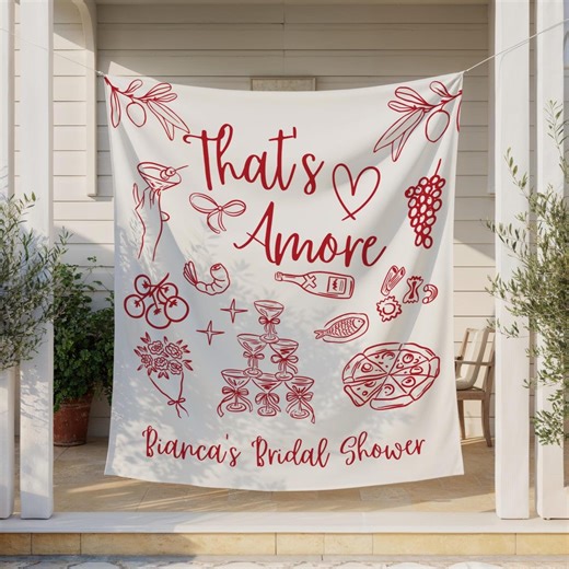 That's Amore Bridal Shower Banner, Italian Bachelorette Decor, That's Amore Sign, Engagement Party, Bridal Shower Decoration - Etsy