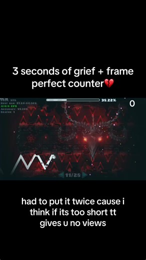last time trying to post ts but 0 views is insane work #fyp #gd | grief frame perfects gd