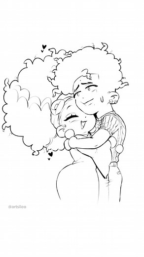 Give Your Mom a Hug - Heartwarming Scene with OC Art!