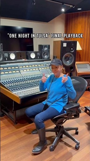 Right after we put the final touches on “One Night in Tulsa” in the studio 💙 #countrymusic