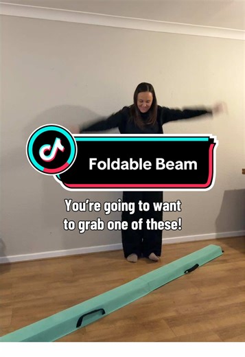 My Daughter is obsessed with this balance beam ✨🙌🏻 and I love that it folds up and disappears when she’s done ✨🙌🏻 #balance #improvingallways #beam #practiceathome #forurpage