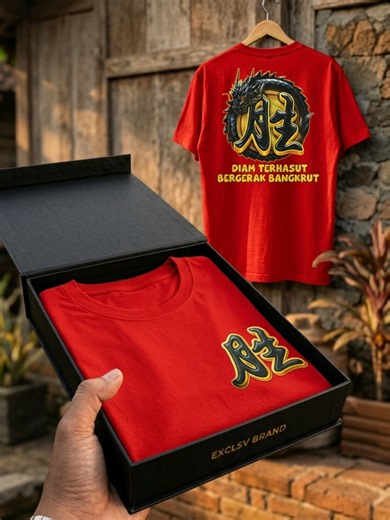 Kaos Diam Terhasut Bergerak Bangkrut — Kaos Distro & Sindiran