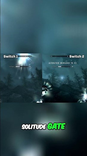 Skyrim Switch 2 Graphics Mage Light Spell Lighting Comparison