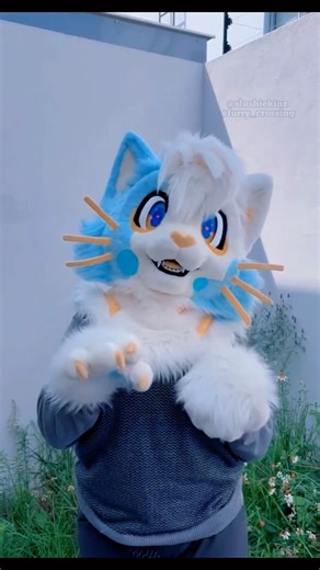 Everyone meet Fish!! He was made by furry_crossing 🐟💙🧡