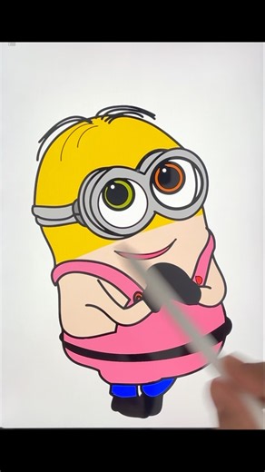 I turned minion into Blossom #art #drawing #fanart #minions #blossom #babyboss #pennywise