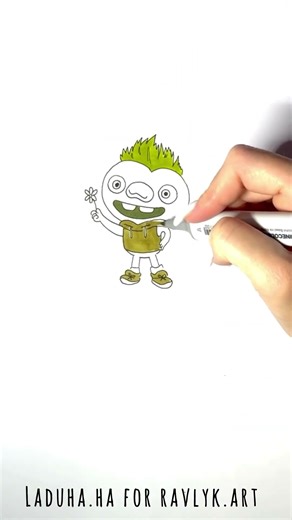 🌍🔥 Clod from Elemental 💫🖼️ Pixar Magic in Drawing 🖌️ #shorts #drawing #RavlykArt