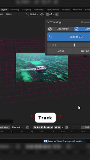How to track water with GeoTracker #b3d #vfx