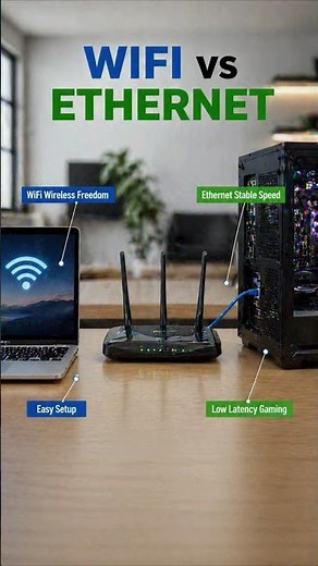 WiFi vs Ethernet Explained ⚡ Which Internet Connection Is Better? #shorts