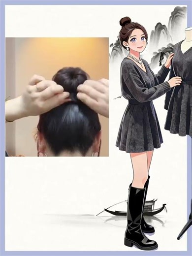 Three ways to tie a bun#Simple updo#Compile and distribute tutorials#Hairstyle