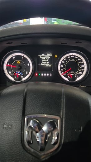 2016 ram 1500 EcoBoost in limp mode. Check engine light on and exhaust filter message. Tech found that the truck needed a manual regeneration.👨‍🔧🧰 #diesel #gas #dieselrepair #repairshop #dieselrepairs #automotive #mechanic #ford #dodge #ram #peterbilt #cummins #powerstroke #international #kenworth #diesels #service #tools #technician #shop #dieseltruck #tritontruckrepair #isuzu #brakes #trucker #truckerlife #repairs #repair #truck #vermeer | Tritontruck Repairinc