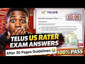 Telus Content Reviewer / U.S Rater Exam Answers PDF! Pass Domain Assessor Test in 3 Mins | Part 3,4