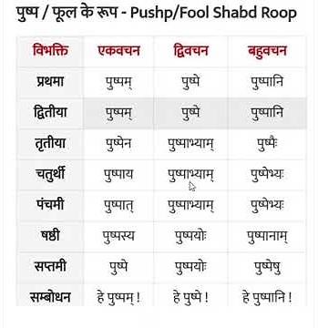 पुष्प / फूल🌺 शब्द के रूप संस्कृत में सीखें || Shabd Roop of Pushp (Napunsakling) in Sanskrit #New 🏵️