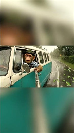 Monkey in a VW bus: When hundreds of frogs cross the road!