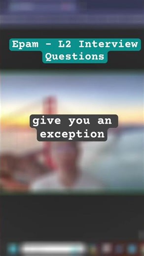 Java Interview Prep: EPAM 2nd Round Questions Explained! #shorts #javainterviewquestions #epam