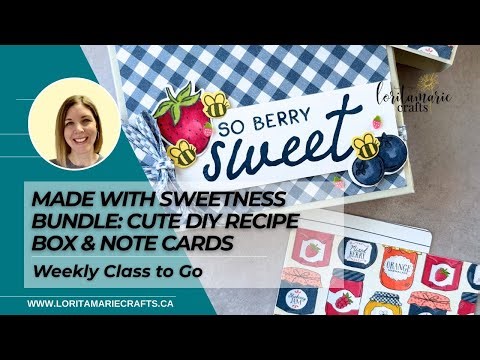 Made with Sweetness Bundle: Cute DIY Recipe Box & Note Cards