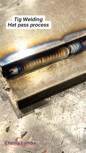 Welding Works Tig Welding Hat pass Process #reelsfypシ #reelsviralシ #fypシ゚ #tigwelding #welding #welder #weld #construction #highlight #followersシ゚ | Cheirly Lumba