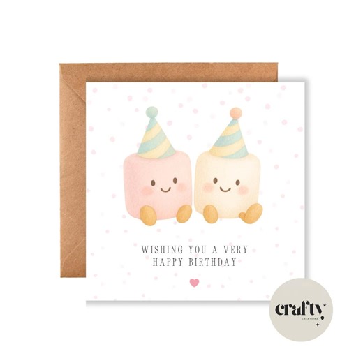 Cute Birthday Card, Kawaii Birthday Card, Happy Birthday Card Cute, Pastel Birthday Card, Cute Card for Friend, Cute Card for Her, - Etsy