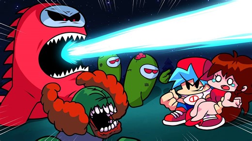 Friday Night Funkin but Boyfriend vs Among Us Zombies