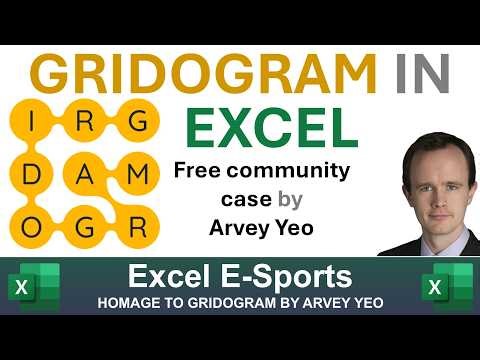 Solving Gridogram in Excel - Free community case by Arvey Yeo