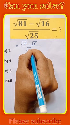 How to solve this square root problem? #maths #mathematics