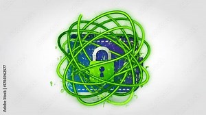 Digital Wallet security concept with payment cards, data protection and cyber security Stock Video