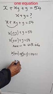 how to solve simultaneous Equations in one equation #mathstudents #simultaneousequation