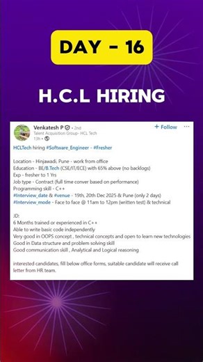 🚨 HCL Hiring Freshers 2025 | Off Campus Jobs | Apply Now
