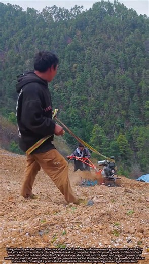 Tilling Sloped Fields Efficiently Using a Hand-Operated Motor Tiller Safely