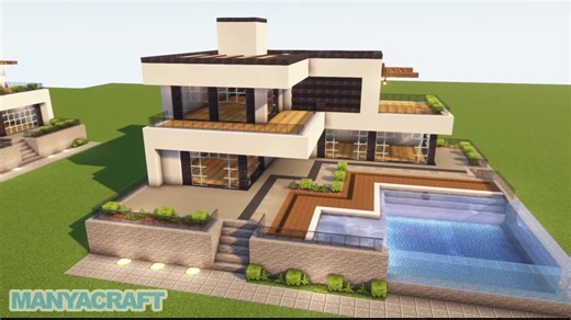 Minecraft Mansão Moderna MANYACRAFT #minecraft #casamoderna