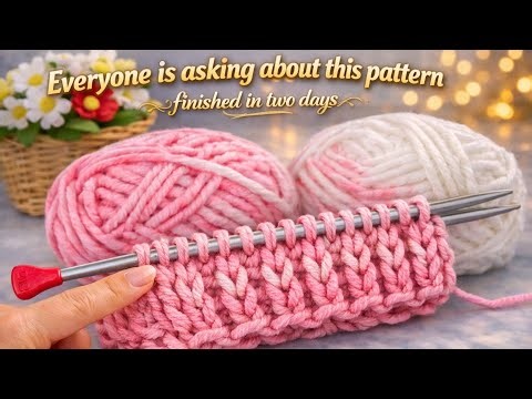 You've never seen this blanket pattern stitch before! 2 rows, amazing results 🧶