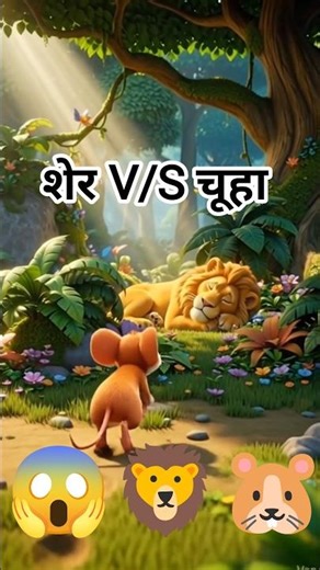 The Story of the Mighty Lion and the Mouse🦁🐹😱 #aivideo #animation #shorts