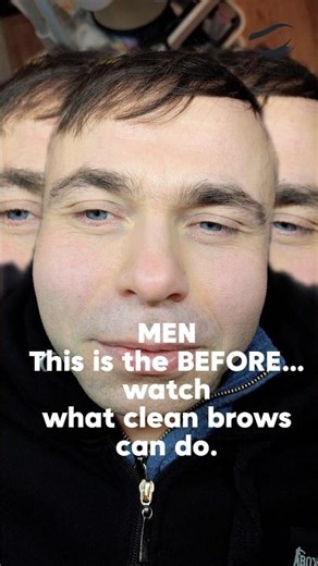 Men’s eyebrow tweezing — no shaping, just clean and natural results.