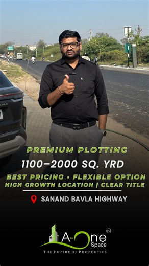 AONE SPACE REAL ESTATE on Instagram: "Buy Land Today. Build Your Tomorrow. 🌿🏡 Premium Pure Plotting near Ahmedabad — where peace meets smart investment ✨ 📐 1100–2000 Sq. Yd NA Plots 📈 High Growth Location | Clear Title 🚗 Excellent Connectivity | Future-Ready Value 💰 Best Pricing • Flexible Options 📩 DM for Price | Brochure | Location 📞 Aone Spaces 👤 Chirag | 📲 9879223499 #PremiumPlots #NAPlots #PlottingScheme #LandInvestment #AhmedabadRealEstate FutureInvestment SmartBuy HighGrowthArea