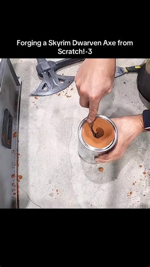 Forging a Skyrim Dwarven Axe from Scratch!-3
