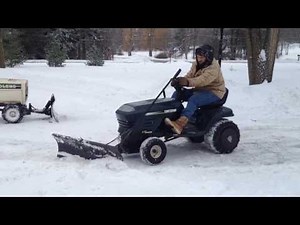 Craftsman LT 1000 snow plowing