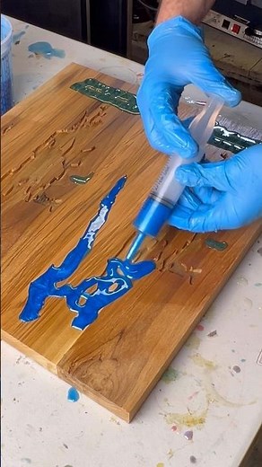 Epoxy Resin Cribbage Board #shapeoko #woodworking #cnc #cncowners #cribbage #quabbin #epoxyresin