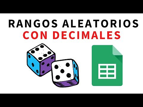 Generar aleatorios entre dos números con decimales en hojas de cálculo Google Sheets o Excel
