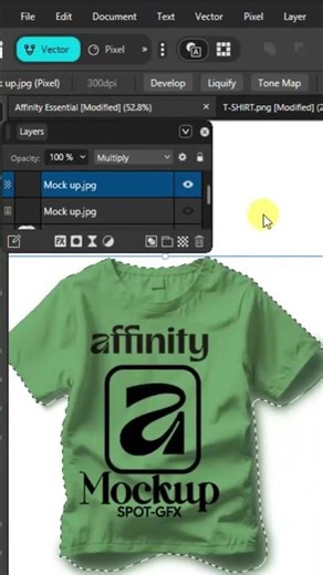 Easy T-Shirt Mockup Design in Affinity – Canva-Inspired Method