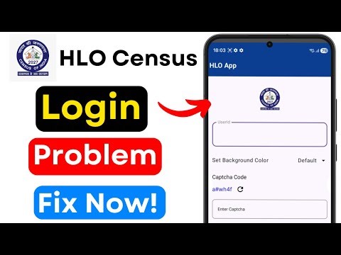 Hlo Census 2027 App Invalid Credentials Fix | Login Error Solution Today | Census App Not Working