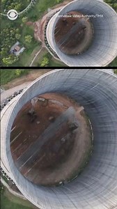 Nuclear Tower IMPLOSION: Watch 450-Foot Giant Crumbled in 10 Seconds! 💥#shorts