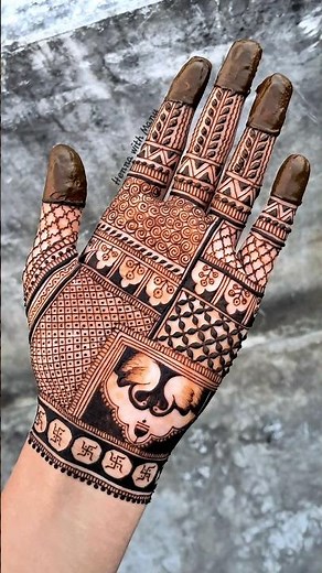 Semi Bridal Mehndi Design ❤️ #shorts #youtubeshorts #ytshorts #mehndidesign #henna #mehndi #trending