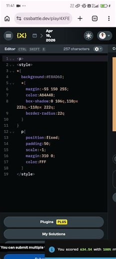 CSS Battles Daily Target 16th April 2026 Solution | 183 chars | CSS Challenges #cssbattles #css