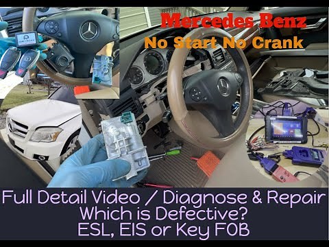 How to check if ESL, EIS or Key Fob problem on Mercedes Benz No Start, Full Detail Diagnose Repair