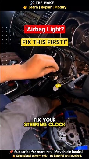 Fix Your Steering Clock Spring in Minutes! | DIY Airbag Light Solution#shorts #diy